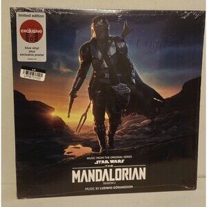 Ludwig Goransson Star Wars The Mandalorian Season 2 Blue Vinyl LP and Poster New